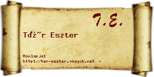 Tér Eszter névjegykártya