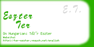 eszter ter business card